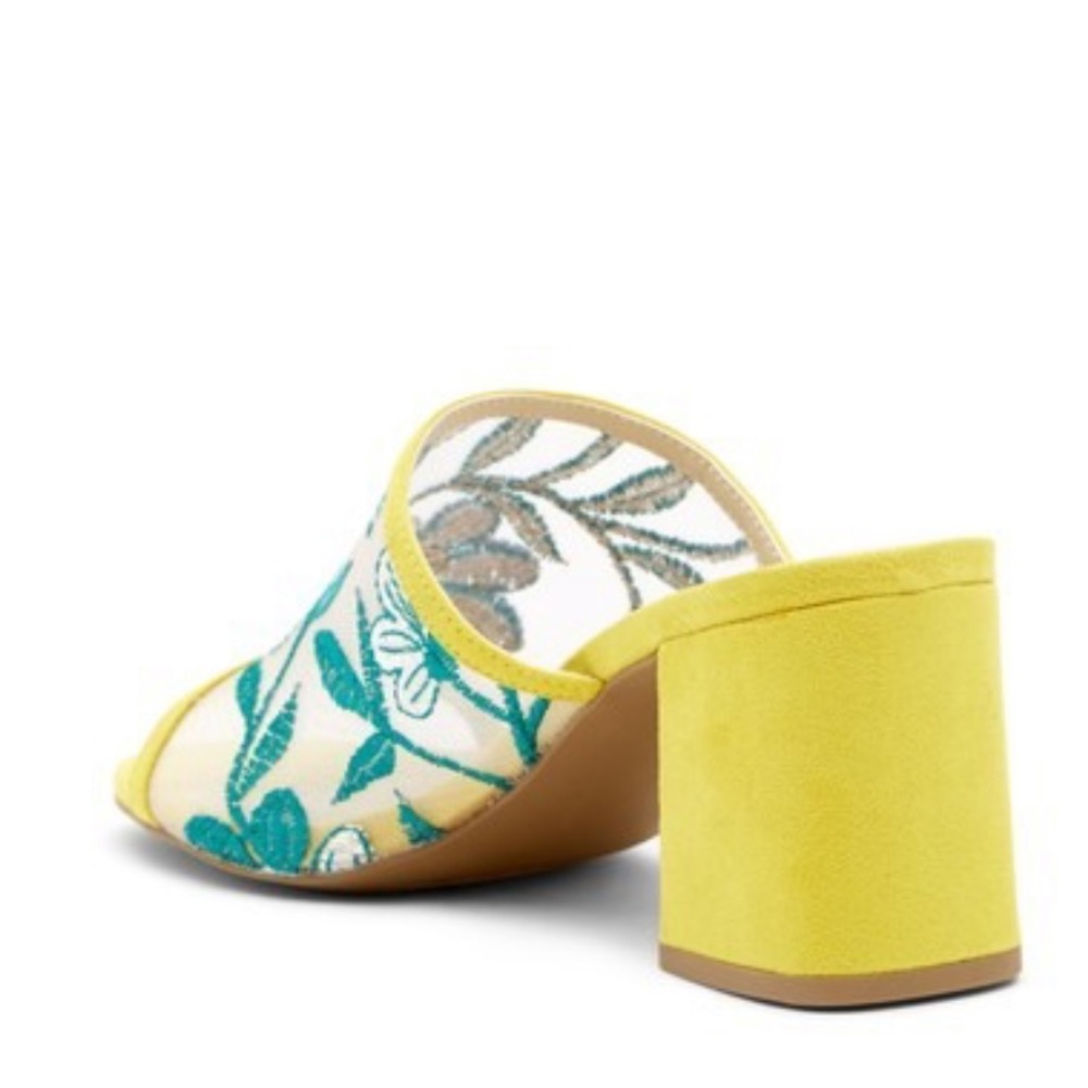 Brisbane Floral Mesh Embroidered Block Heel Mule - Picture 8 of 8